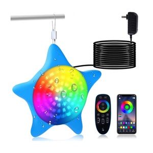🌟RGB Starfish Pool Light with Remote and 5 Installation Methods🌟